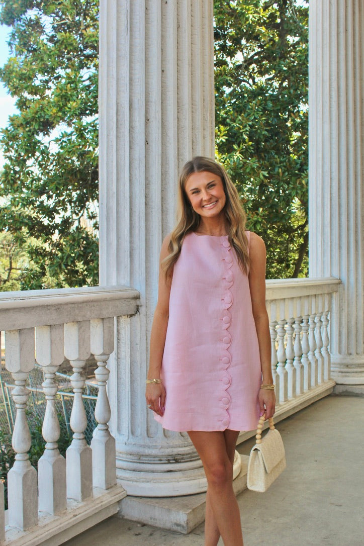 Pink Sleeveless Mini Dress