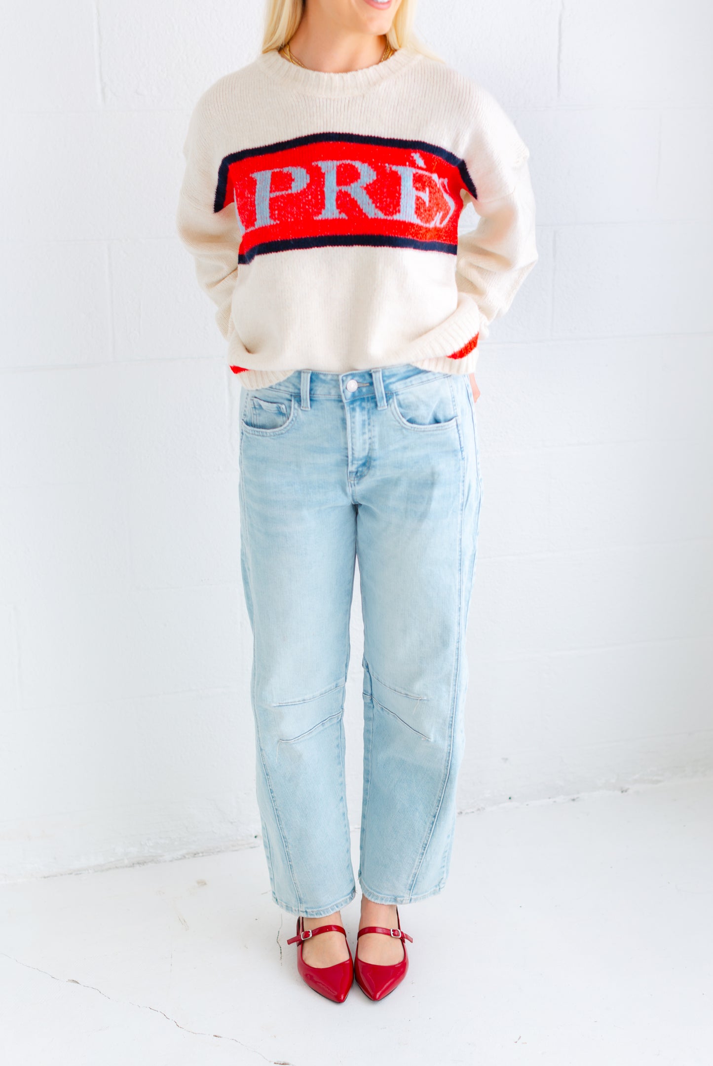 High Rise Barrel Denim Jeans