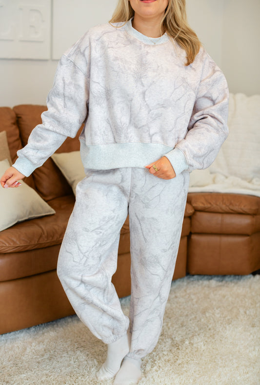 Grey Camo Matching Set