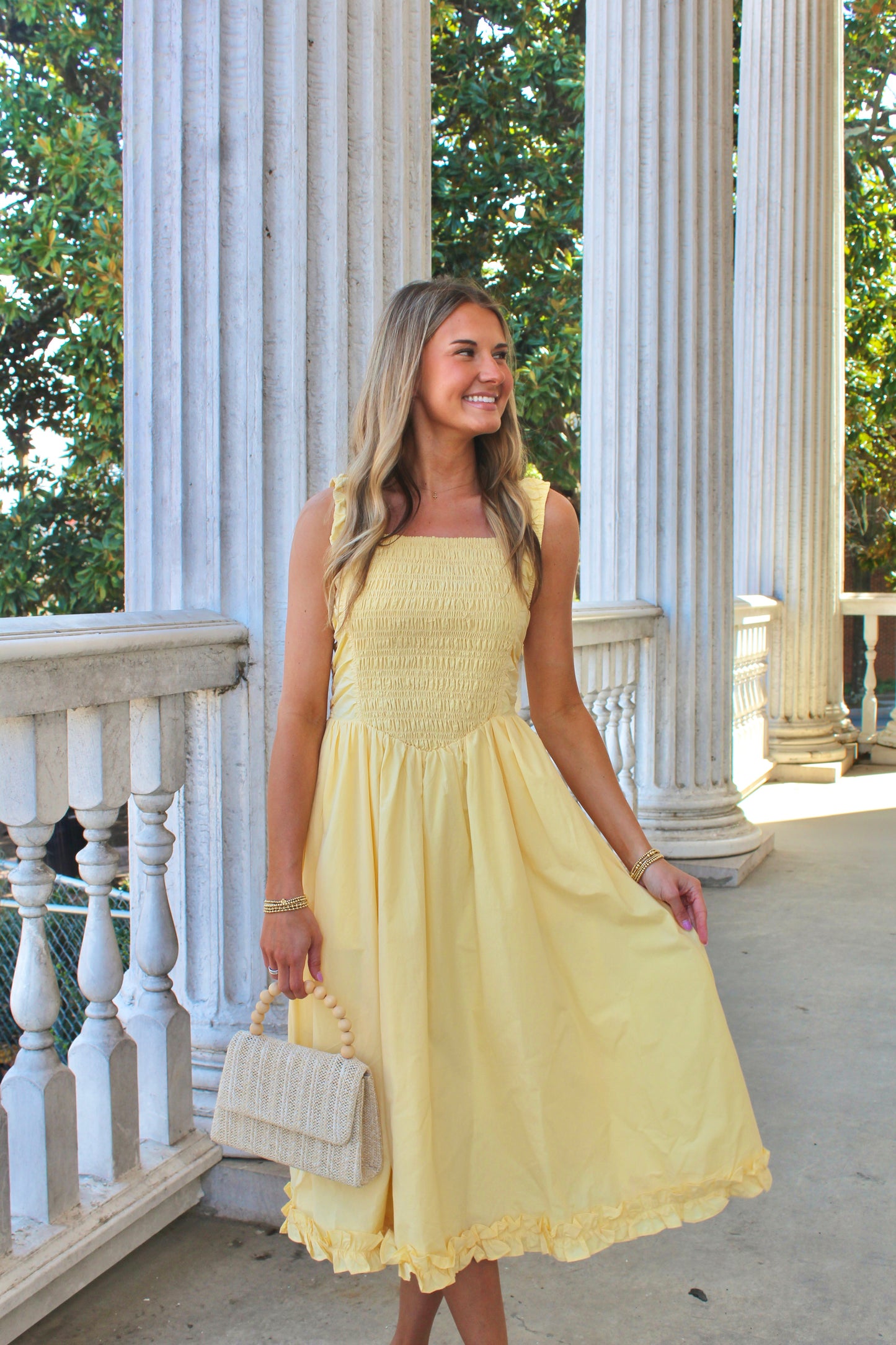 Yellow Midi Dress