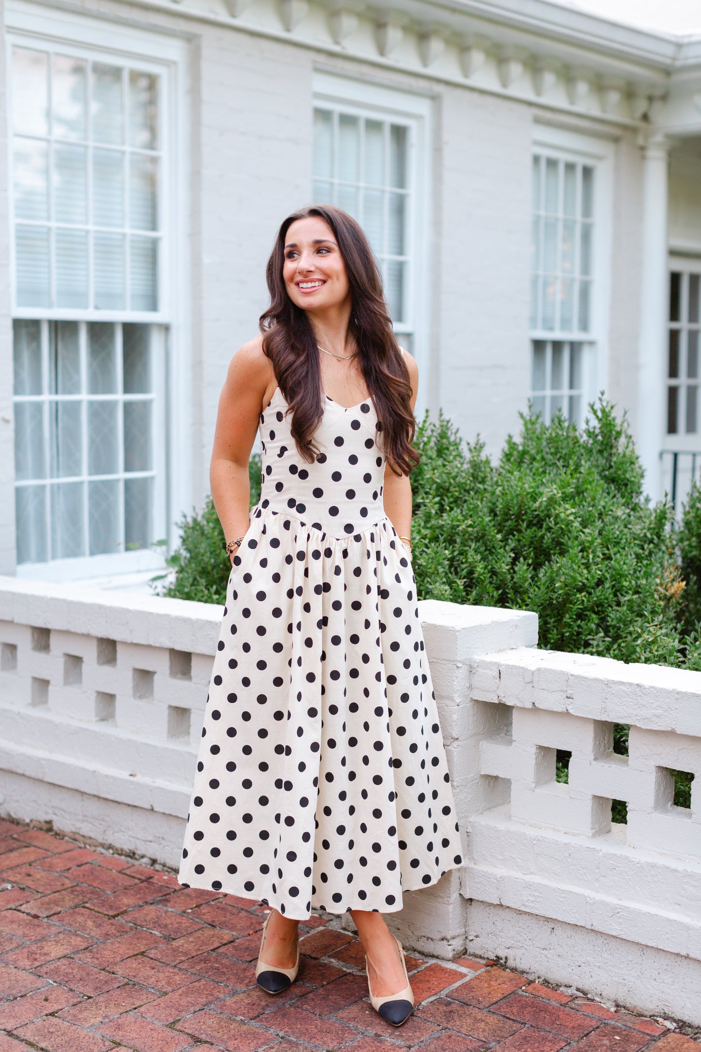 Polka Dot Midi Dress