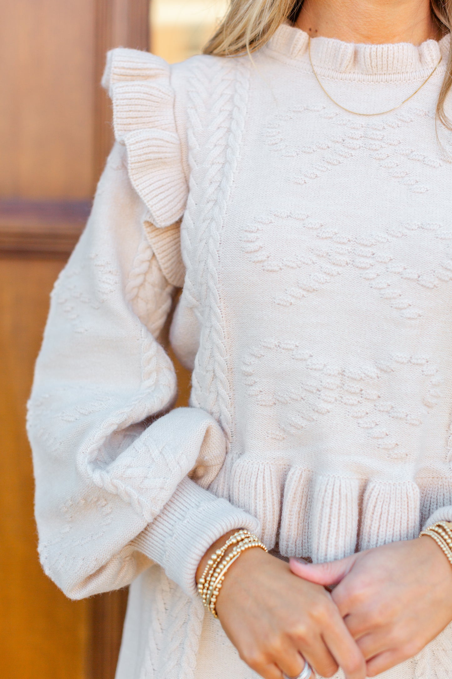 Taupe Sweater Mini Skirt Set